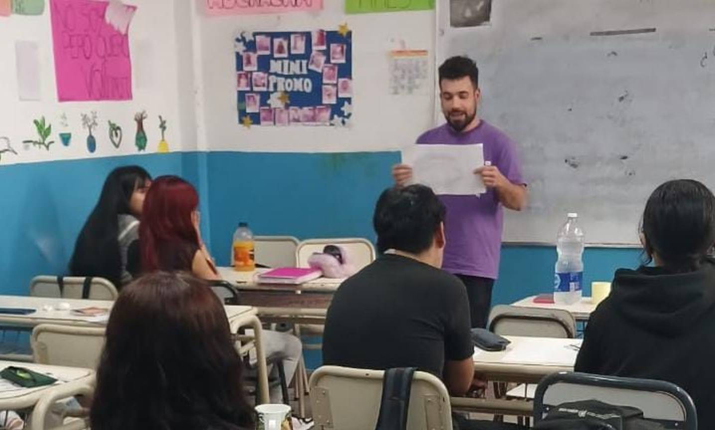 Taller de ESI en la EES N° 136, Isidro Casanova, el 17 de setiembre de 2025 - Foto SMPDGYD