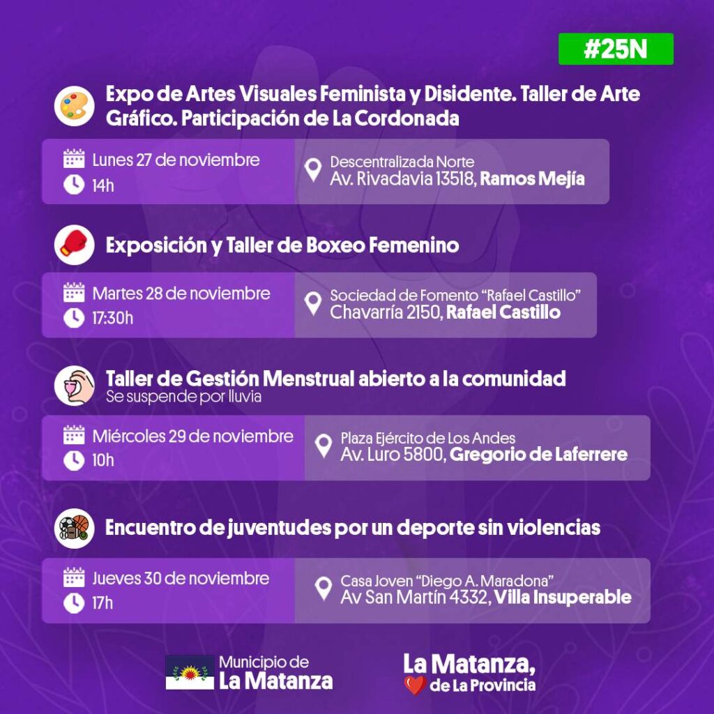 actividades 16 dias activismo 2023 25n