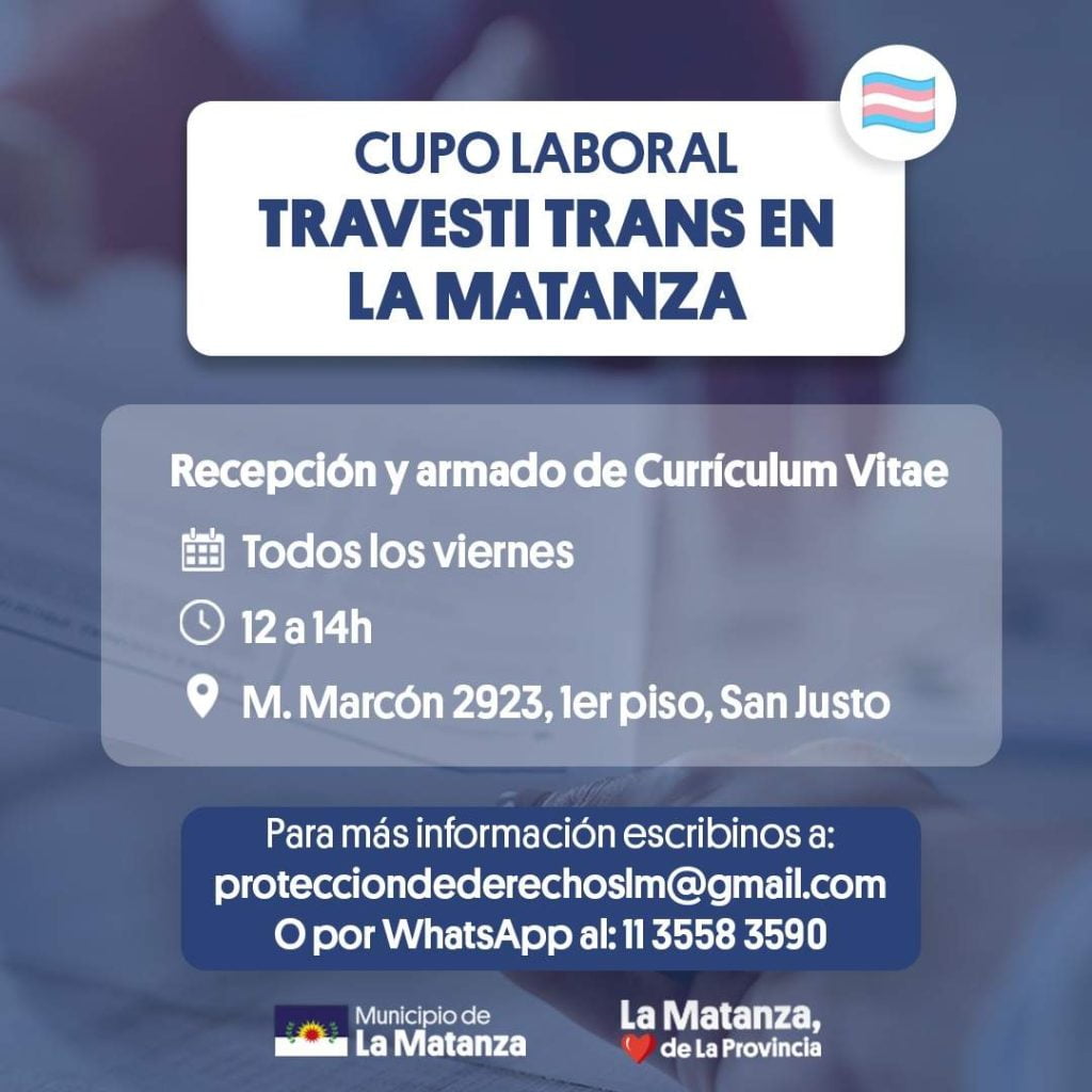 armado cv cupo laboral travesti trans