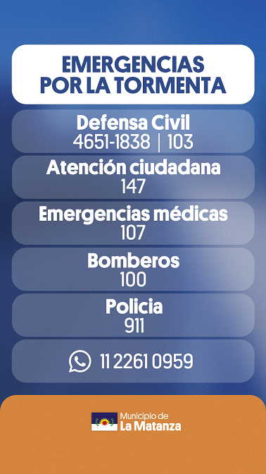 teléfonos de emergencia ante temporal