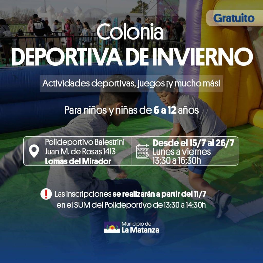 Vacaciones de invierno en el polideportivo Balestrini, La Matanza