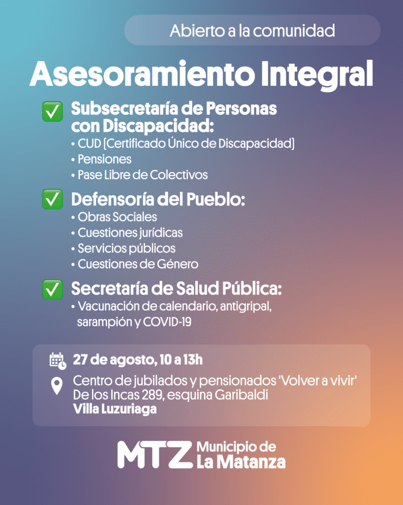 Asesoramiento personas con discapacidad en Villa Luzuriaga