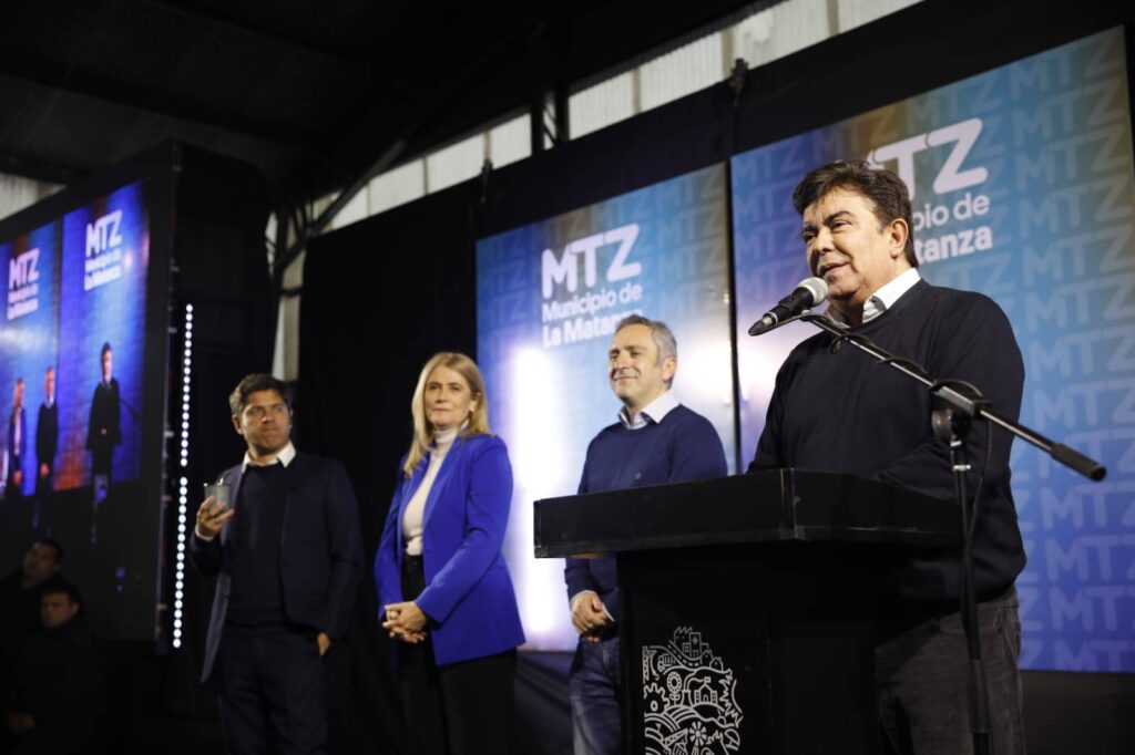 Espinoza, Kicillof y Magario visitaron obras en La Matanza