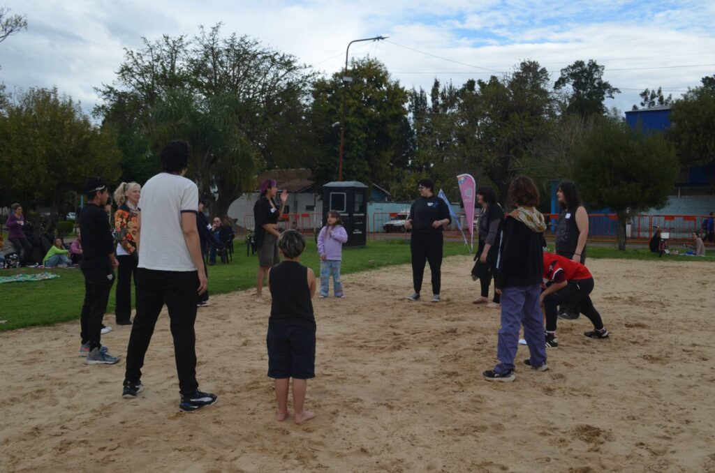Festejo Día de la Primavera con niñeces e adolescencias trans en el Polideportivo Balestrini