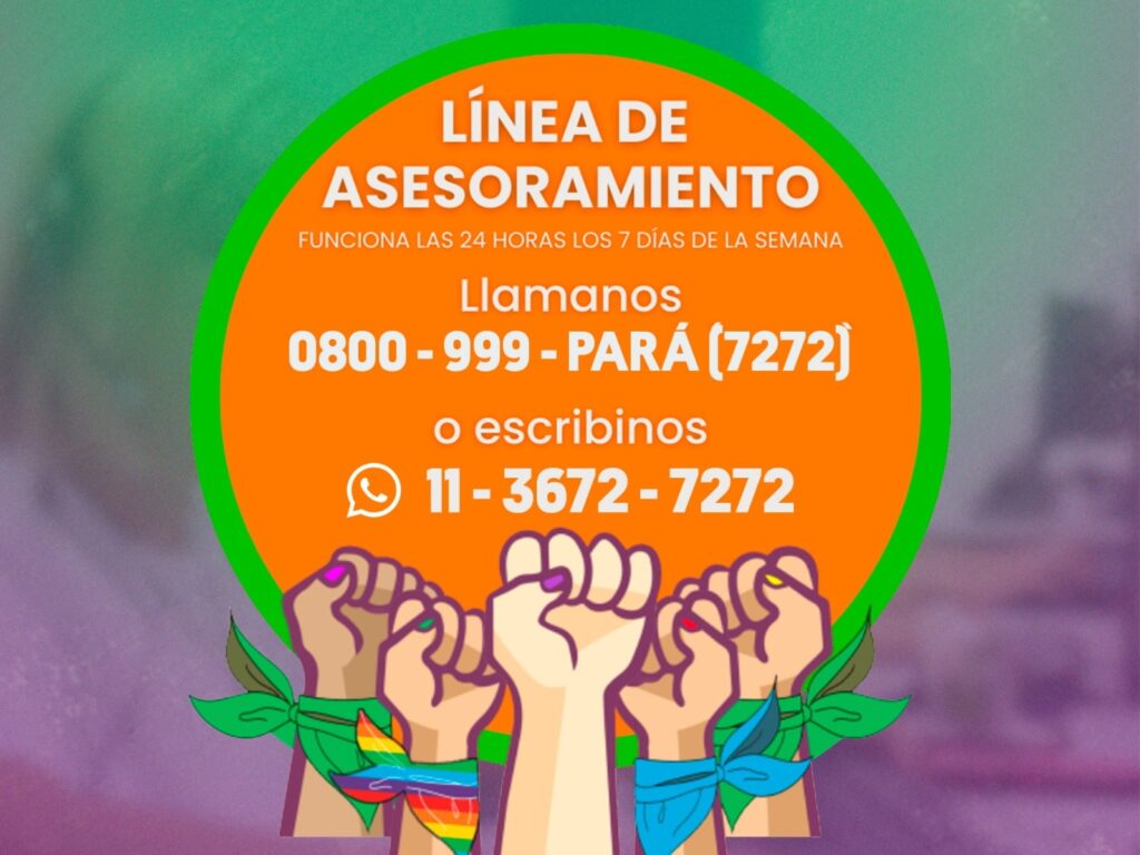 Línea 0800-999-7272 (PARÁ) de asesoramiento a mujeres y disidencias que atraviesan situaciones de violencias de género