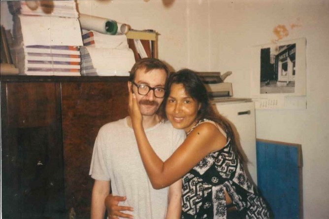 Lohana Berkins junto a Carlos Jauregui
