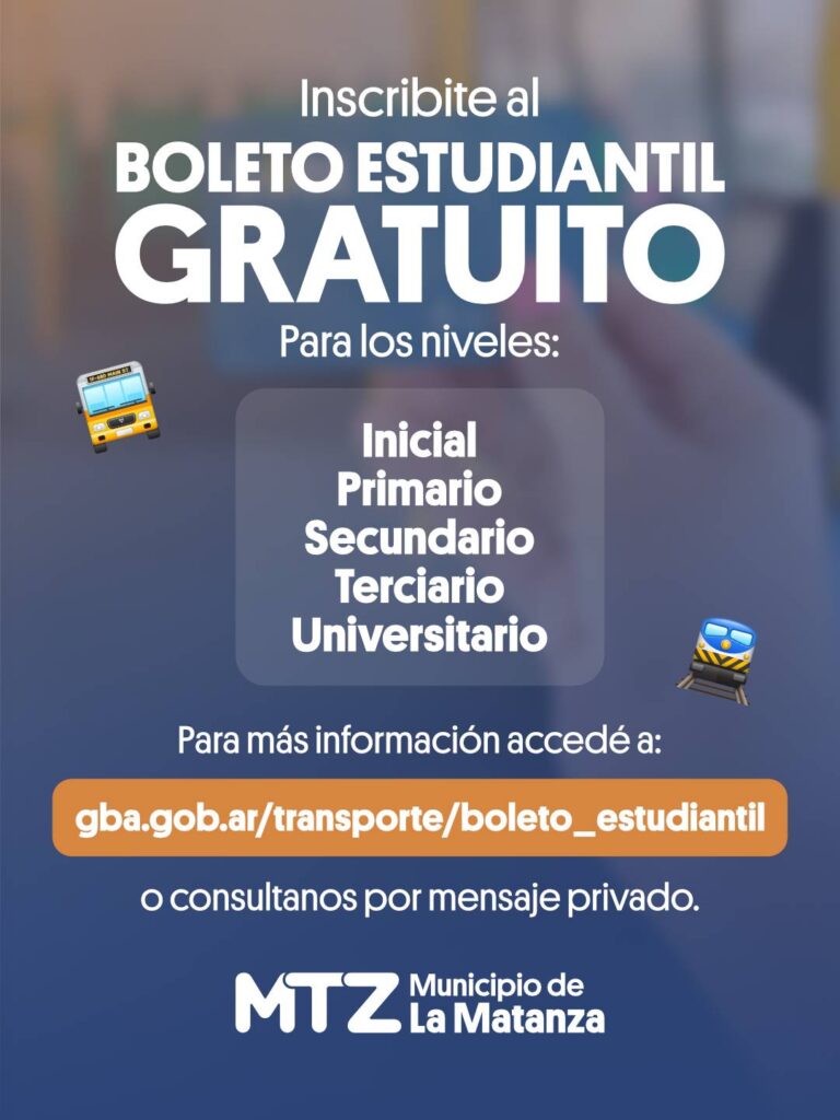 Boleto estudiantil La Matanza
