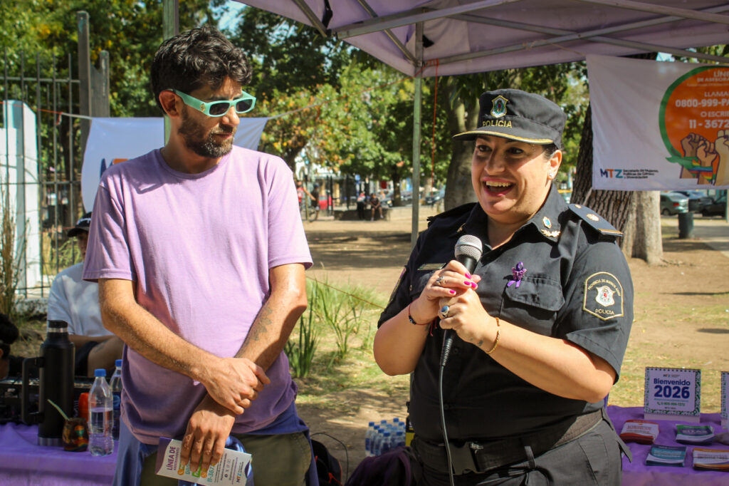 Jornada 8M en la plaza Ejército de los Andes, en Laferrere, La Matanza, marzo de 2026