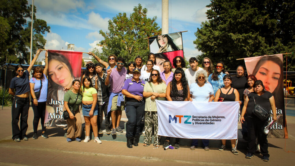 Jornada 8M en la plaza Ejército de los Andes, en Laferrere, La Matanza, marzo de 2026