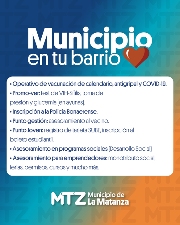 Municipio en tu Barrio llega a Rafael Castillo, Isidro Casanova y Villa Luzuriaga
